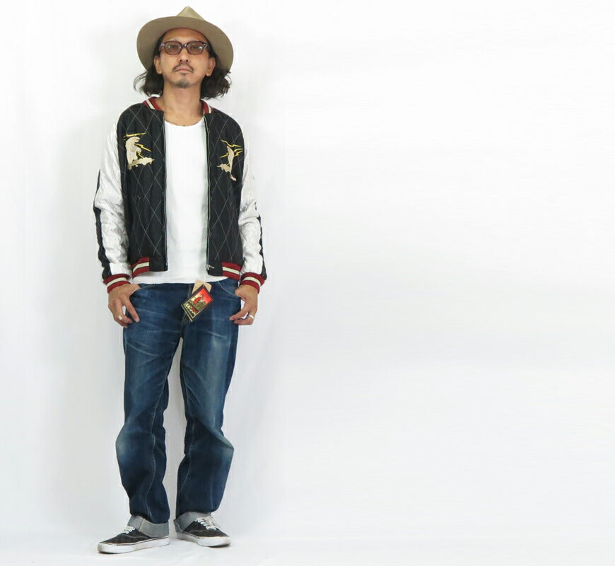 テーラー東洋 テイラー東洋 Tailor Toyo ベロア×キルト サテン スカジャン MOUNTAIN GOAT × ALASKAN FLAG ジャケット 50年代後期 ベルベット 別珍 TT15544