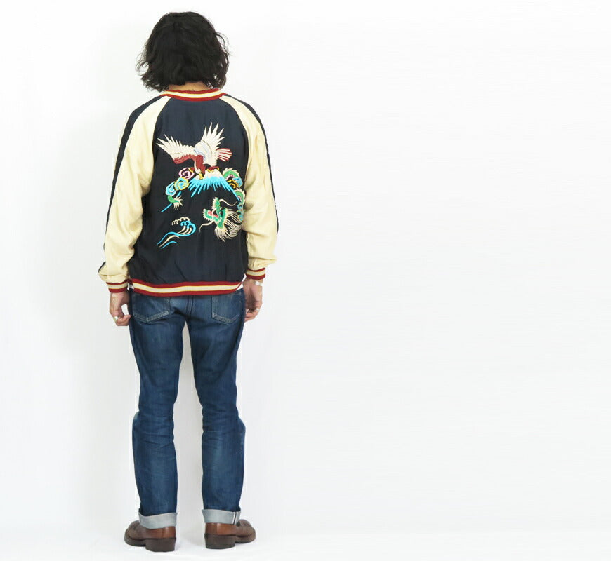 テーラー東洋 テイラー東洋 Tailor Toyo リバーシブル サテン スカジャン エイジング加工モデル EAGLE & DRAGON × GREEN DRAGON ジャケット TT15545