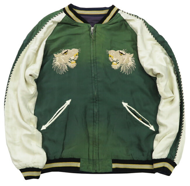 テーラー東洋 テイラー東洋 Tailor Toyo リバーシブル サテン スカジャン エイジング加工モデル WHITE TIGER × LANDSCAPE ジャケット TT15545