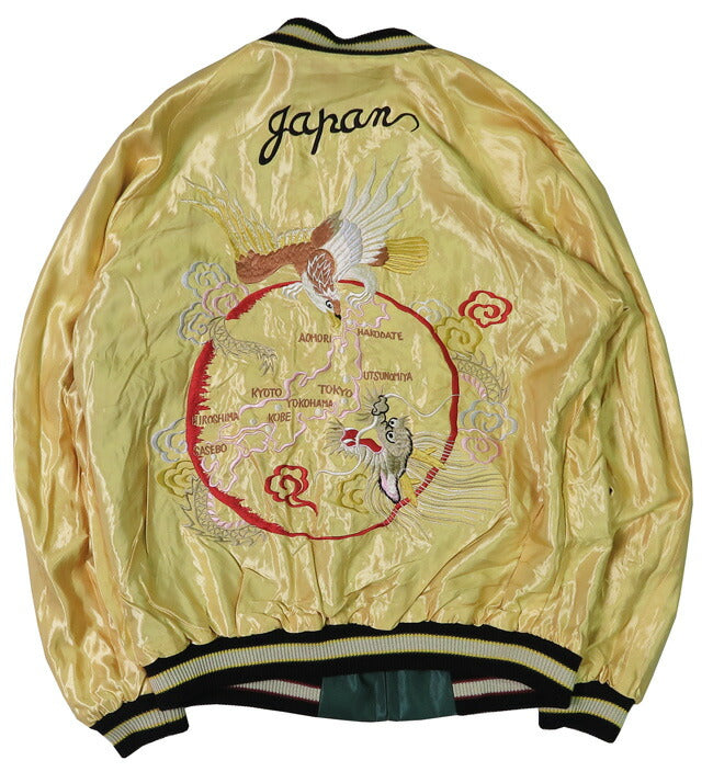 เทเลอร์โตโย เทเลอร์โตโย Tailor Toyo แจ็คเก็ตสกาจังผ้าซาตินกลับด้าน อาเซเตท ROARING TIGER × JAPAN MAP ปัก TT15682-145