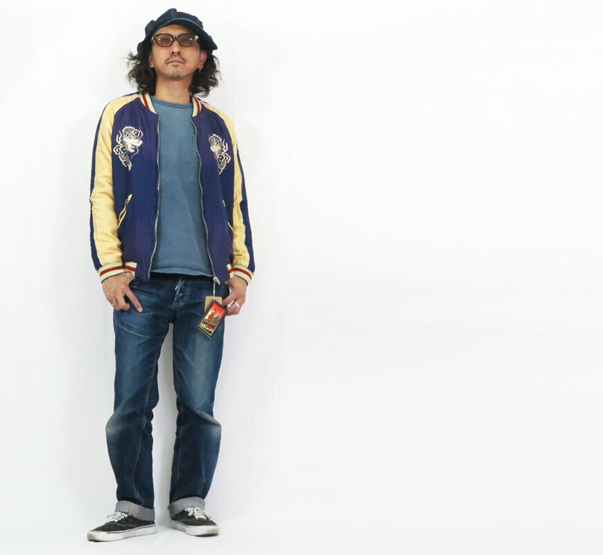 テーラー東洋 テイラー東洋 Tailor Toyo リバーシブル サテン スカジャン エイジング加工モデル TIGER HEAD × JAPAN MAP ジャケット TT15710