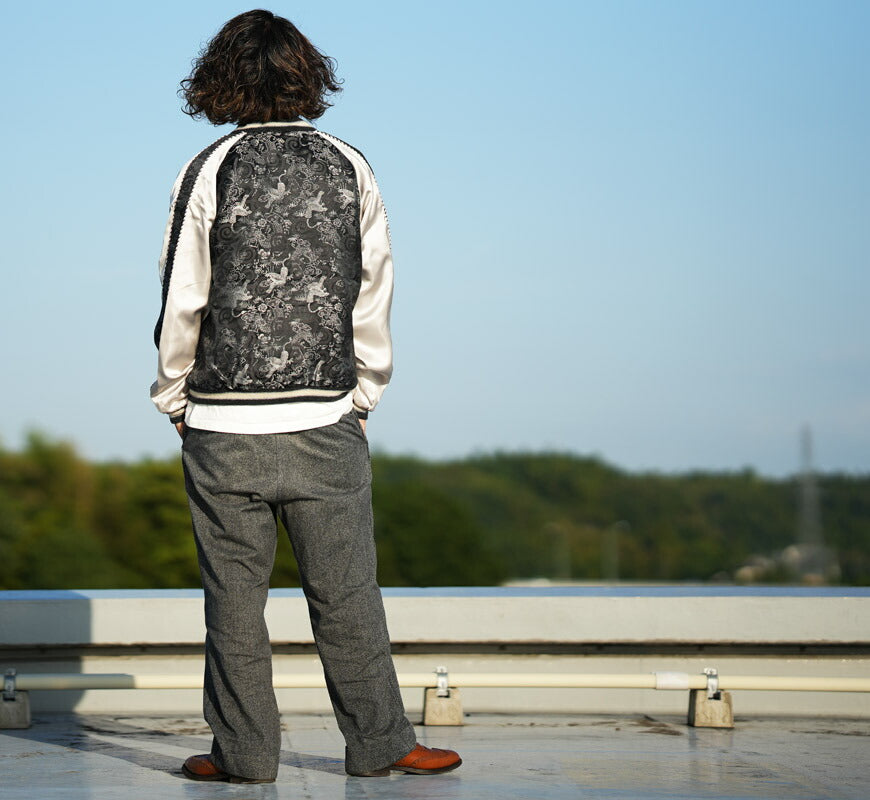 テーラー東洋 テイラー東洋 Tailor Toyo レーヨンブロケード × アセテート サテン スカジャン 港商 東洋エンタープライズ60周年限定モデル Special Edition TIGER & DRAGON  (織り) × EAGLE スーベニア スーヴェニア ジャケット ジャンパー TT15717