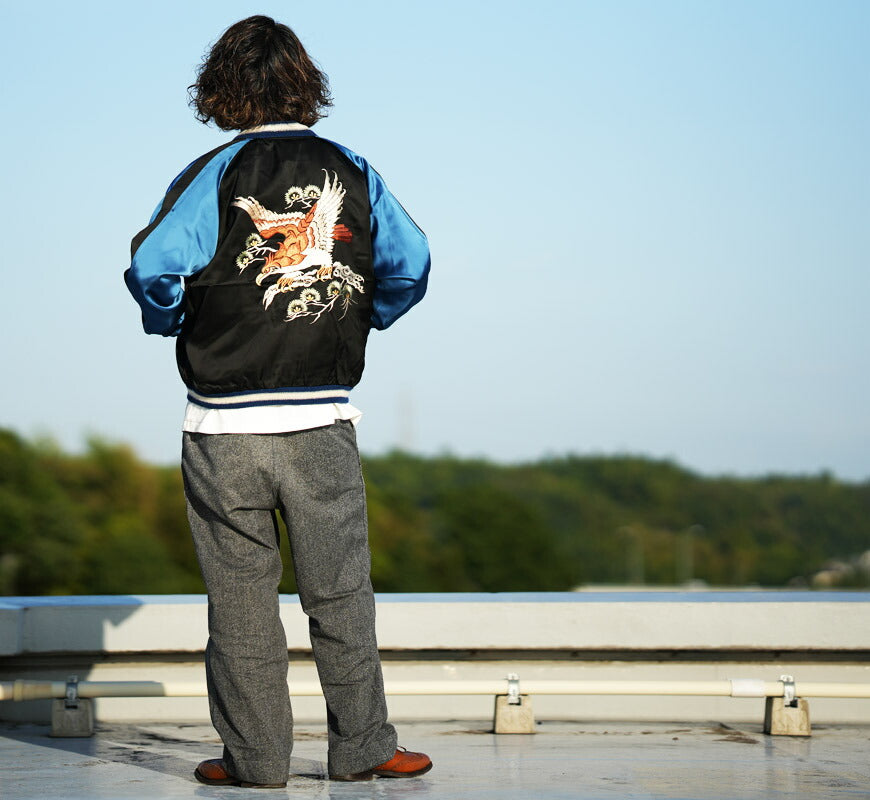 テーラー東洋 テイラー東洋 Tailor Toyo レーヨンブロケード × アセテート サテン スカジャン 港商 東洋エンタープライズ60周年限定モデル Special Edition TIGER & DRAGON  (織り) × EAGLE スーベニア スーヴェニア ジャケット ジャンパー TT15717