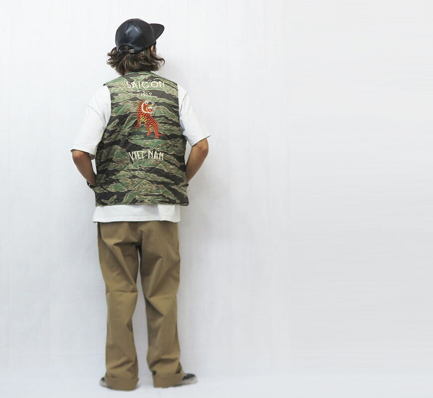 テーラー東洋 テイラー東洋 Tailor Toyo ベトナム スーベニアベスト  Vietnam Liner Vest “VIET-NAM TIGER”1960年代中期 刺繍  TT15718
