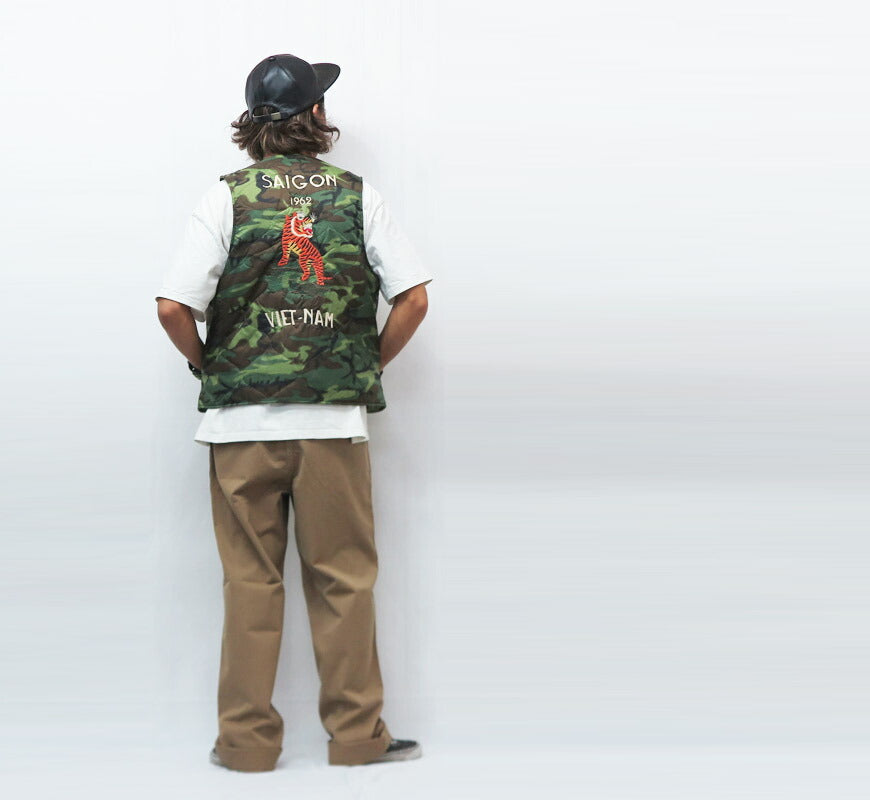 テーラー東洋 テイラー東洋 Tailor Toyo ベトナム スーベニアベスト  Vietnam Liner Vest “VIET-NAM TIGER”1960年代中期 刺繍  TT15718