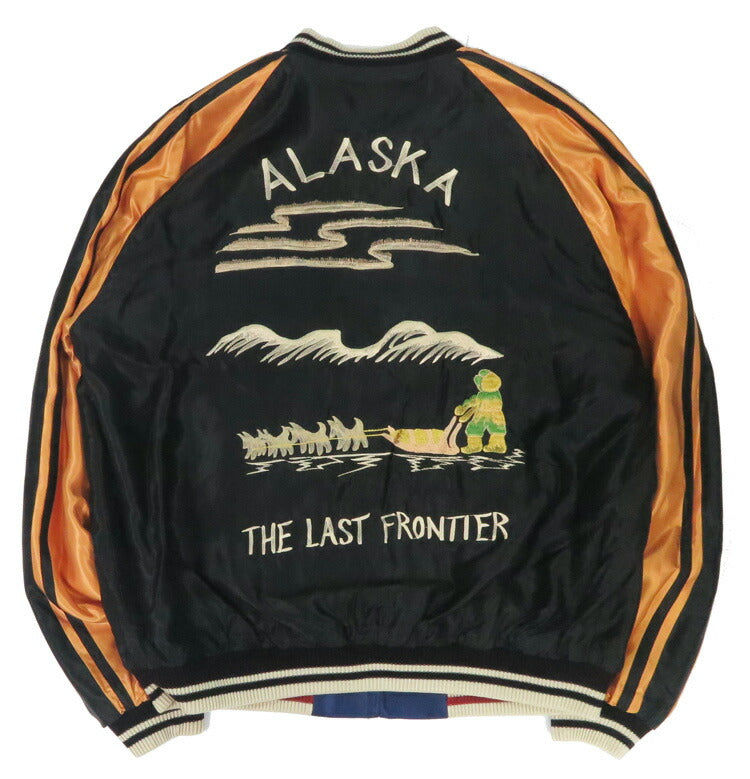 テーラー東洋 テイラー東洋 Tailor Toyo リバーシブル アセテート サテン スカジャン ALASKAN EAGLE × DOG SLED 刺繍 ジャケット TT15790-128
