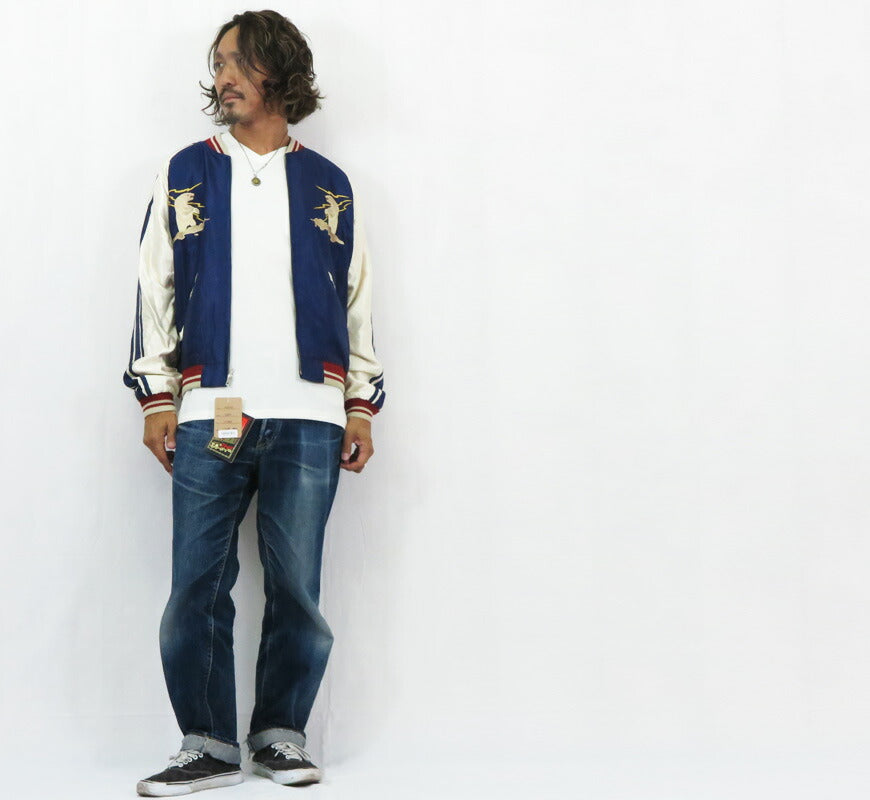 テーラー東洋 テイラー東洋 Tailor Toyo リバーシブル アセテート サテン スカジャン ALASKAN EAGLE × DOG SLED 刺繍 ジャケット TT15790-128