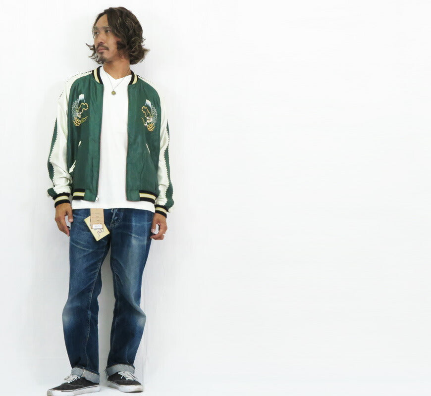テーラー東洋 テイラー東洋 Tailor Toyo リバーシブル アセテート サテン スカジャン EAGLE & TIGER × ROARING TIGER 刺繍 ジャケット TT15790-145
