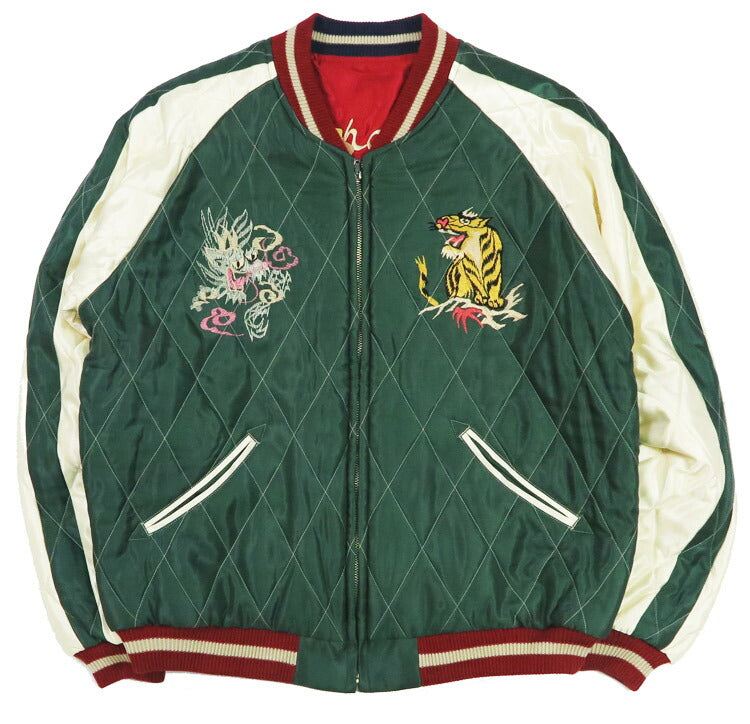 テーラー東洋 テイラー東洋 Tailor Toyo Stepp-Satin Sukajan JAPAN MAP × GOLD DRAGON Jacke beidseitig Acetat mit Wattierung TT15791-145