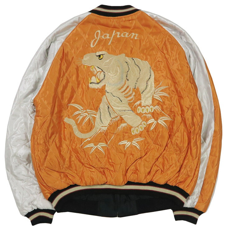 テーラー東洋 テイラー東洋 Tailor Toyo キルト サテン スカジャン WHITE TIGER × LANDSCAPE ジャケット 両面アセテート 中綿入り TT15791-159