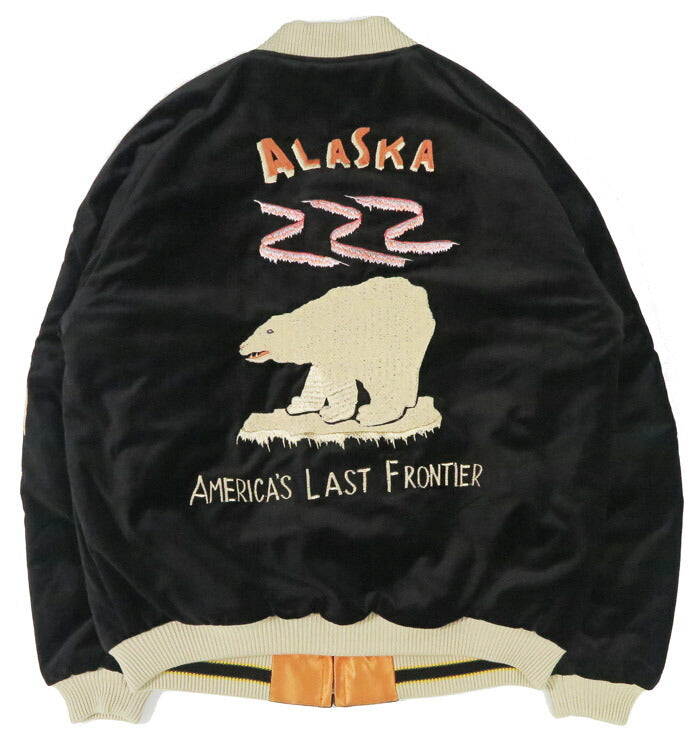 テーラー東洋 テイラー東洋 Tailor Toyo ベロア×キルト サテン スカジャン POLAR BEAR × ALASKA MAP ジャケット ベルベット 別珍 TT15792-119