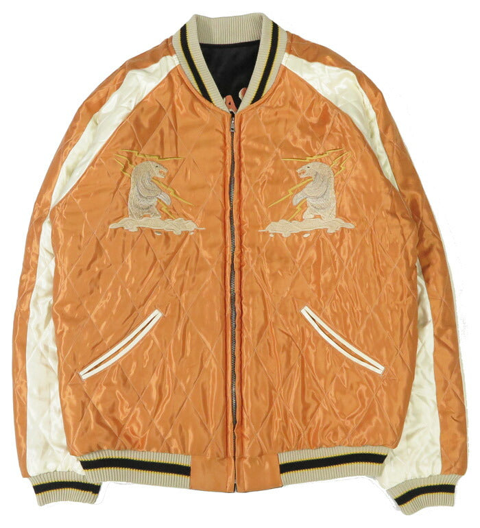 テーラー東洋 テイラー東洋 Tailor Toyo ベロア×キルト サテン スカジャン POLAR BEAR × ALASKA MAP ジャケット ベルベット 別珍 TT15792-119