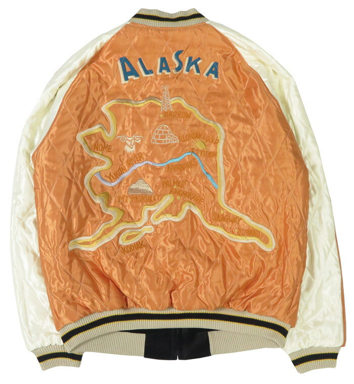 テーラー東洋 テイラー東洋 Tailor Toyo ベロア×キルト サテン スカジャン POLAR BEAR × ALASKA MAP ジャケット ベルベット 別珍 TT15792-119