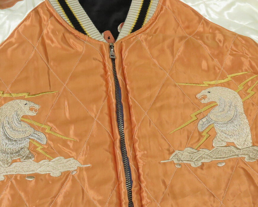 テーラー東洋 テイラー東洋 Tailor Toyo ベロア×キルト サテン スカジャン POLAR BEAR × ALASKA MAP ジャケット ベルベット 別珍 TT15792-119