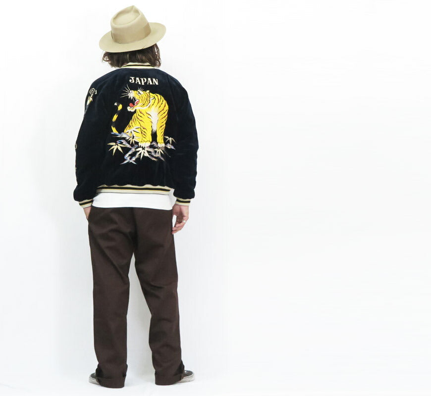 テーラー東洋 テイラー東洋 Tailor Toyo ベロア×キルト サテン スカジャン ROARING TIGER × JAPAN MAP ジャケット ベルベット 別珍 TT15792-128