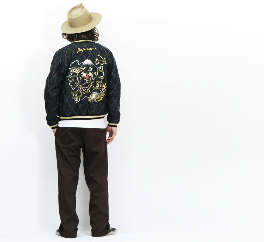 テーラー東洋 テイラー東洋 Tailor Toyo ベロア×キルト サテン スカジャン ROARING TIGER × JAPAN MAP ジャケット ベルベット 別珍 TT15792-128