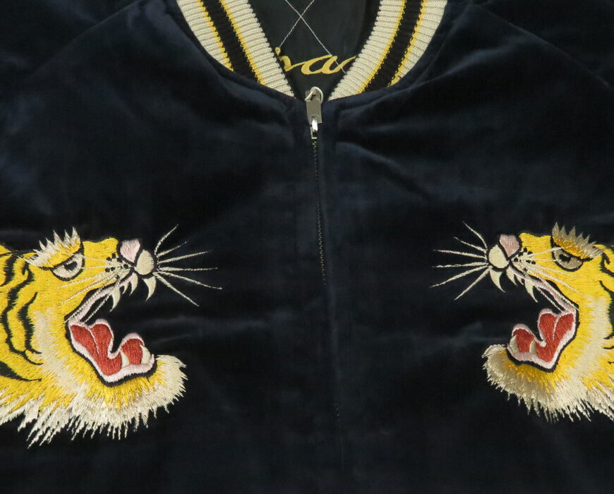 テーラー東洋 テイラー東洋 Tailor Toyo ベロア×キルト サテン スカジャン ROARING TIGER × JAPAN MAP ジャケット ベルベット 別珍 TT15792-128