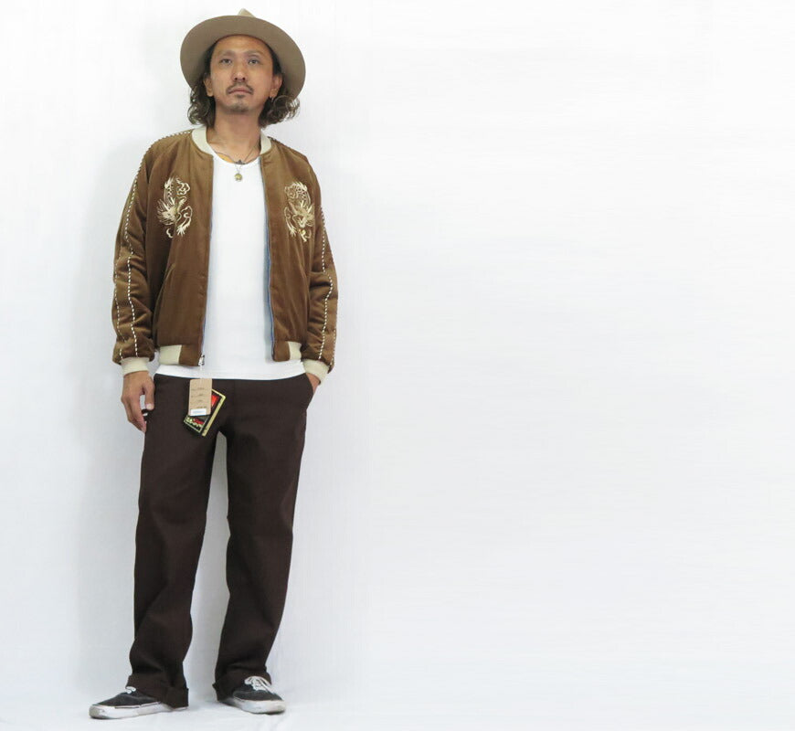 テーラー東洋 テイラー東洋 Tailor Toyo ベロア×キルト サテン スカジャン WHITE DRAGON × BLACK EAGLE ジャケット ベルベット 別珍 TT15792-138