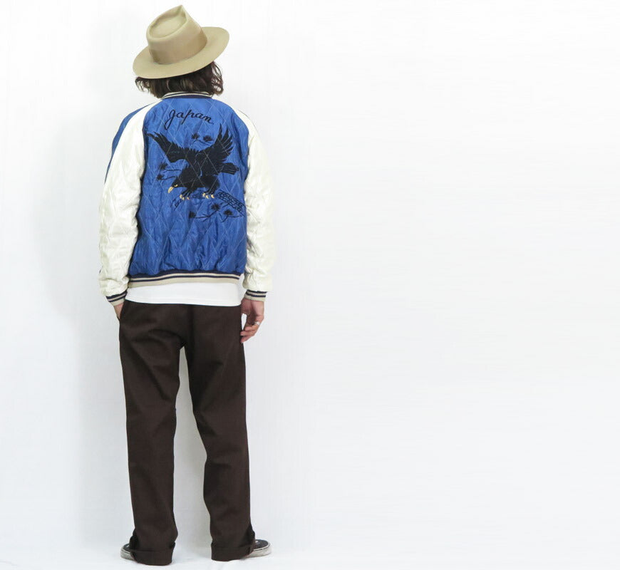テーラー東洋 テイラー東洋 Tailor Toyo ベロア×キルト サテン スカジャン WHITE DRAGON × BLACK EAGLE ジャケット ベルベット 別珍 TT15792-138