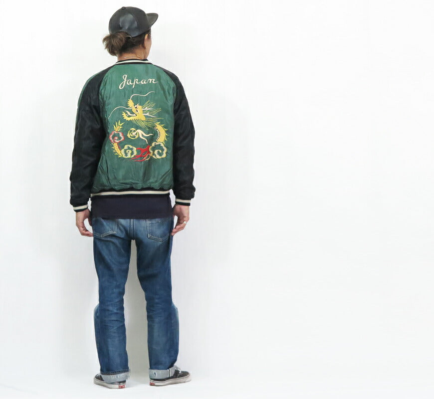 テーラー東洋 テイラー東洋 Tailor Toyo 2TONE ベロア × サテン スカジャン WHITE DRAGON × EAGLE ジャケット TT15795