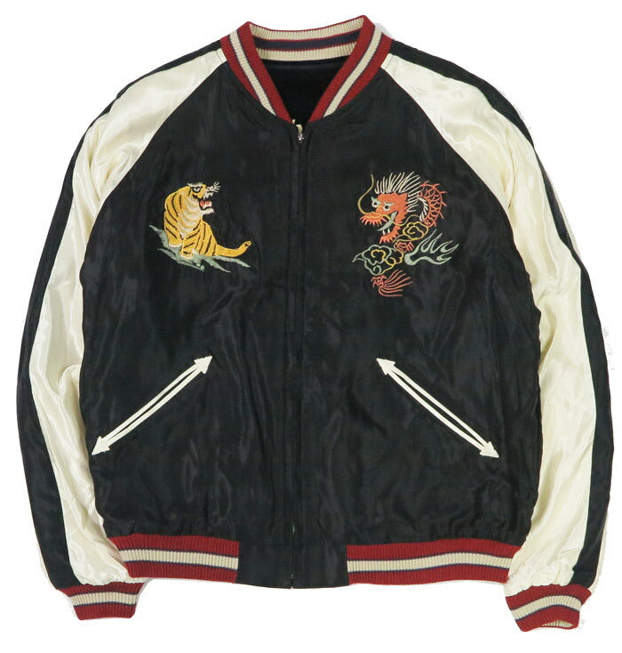 テーラー東洋 テイラー東洋 Tailor Toyo 2TONE ベロア × サテン スカジャン WHITE DRAGON × EAGLE ジャケット TT15795