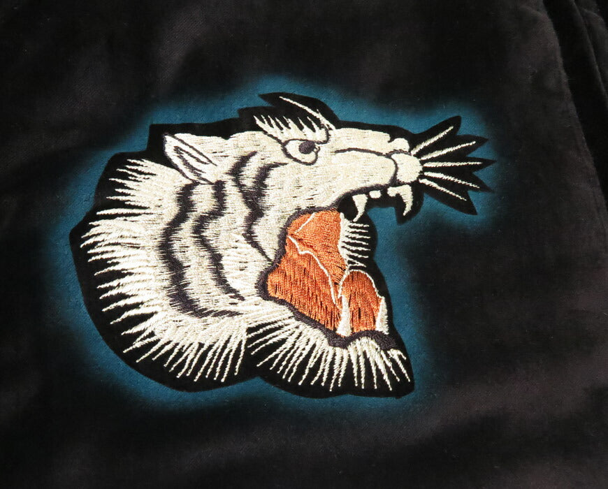 テーラー東洋 テイラー東洋 Tailor Toyo ステンシルプリント ベロア スカジャン 港商スペシャルエディション TIGER HEAD × EAGLE 刺繍 スーベニア スーヴェニア 横須賀 ジャンパー ジャケット TT15809-119