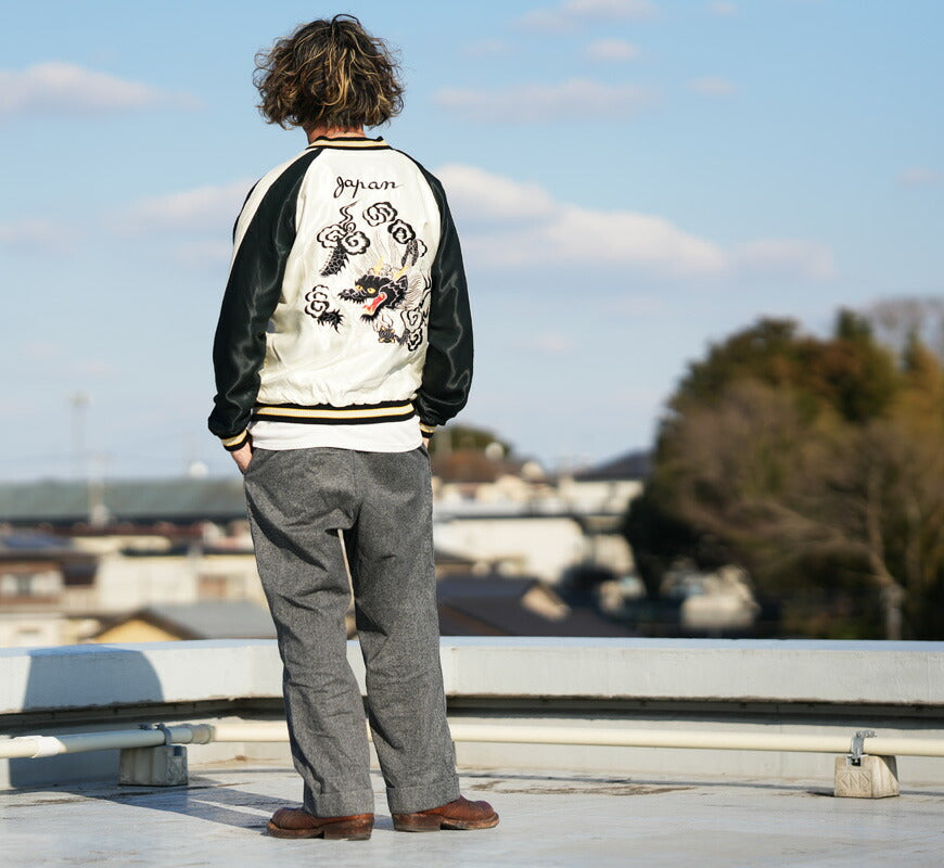 Tailor Toyo Taylor Toyo Wende-Acetat-Satin Sukajan ROARING TIGER × BLACK DRAGON Stickjacke TT15877-119 【Frühjahr/Sommer 2026 Neuheit】