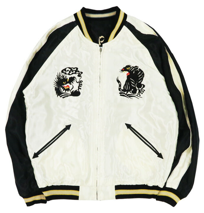 Tailor Toyo Taylor Toyo Wende-Acetat-Satin Sukajan ROARING TIGER × BLACK DRAGON Stickjacke TT15877-119 【Frühjahr/Sommer 2026 Neuheit】