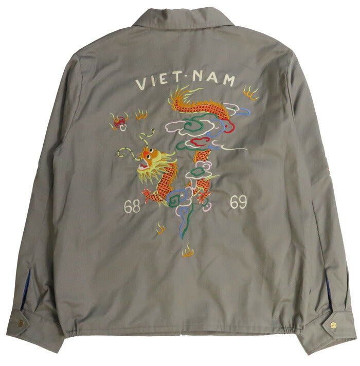 Tailor Toyo Tailor Toyo chaqueta vietnamita betojan DRAGON finales de los años 60 bordado chaqueta de algodón TT15879-115 【nueva colección primavera-verano 2026】