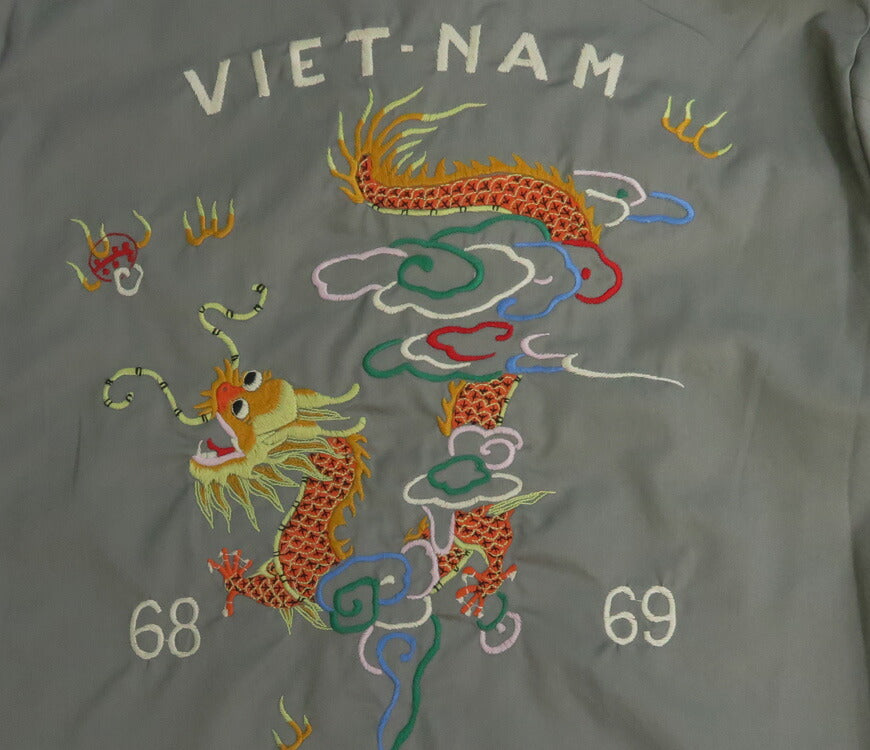 Tailor Toyo Tailor Toyo chaqueta vietnamita betojan DRAGON finales de los años 60 bordado chaqueta de algodón TT15879-115 【nueva colección primavera-verano 2026】