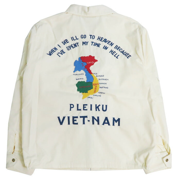 Tailor Toyo Tailor Toyo Vietnam Jacke Viet-Jacke VIETNAM-KARTE Mitte 1960er Stickerei Baumwolljacke TT15892-105 【Frühjahr/Sommer 2026 Neuerscheinung】