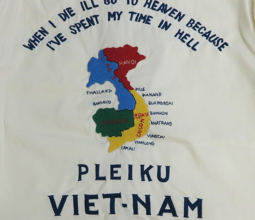 Tailor Toyo Tailor Toyo Vietnam Jacke Viet-Jacke VIETNAM-KARTE Mitte 1960er Stickerei Baumwolljacke TT15892-105 【Frühjahr/Sommer 2026 Neuerscheinung】