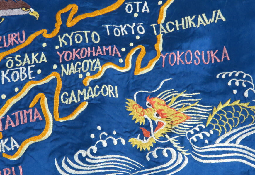 テーラー東洋 テイラー東洋 Tailor Toyo Reversibele acetaat satijn Sukajan Minato Shō SPECIAL EDITION EAGLE & DRAGON × JAPAN MAP Souvenir jas jumper TT15911 【2026年春夏新作】