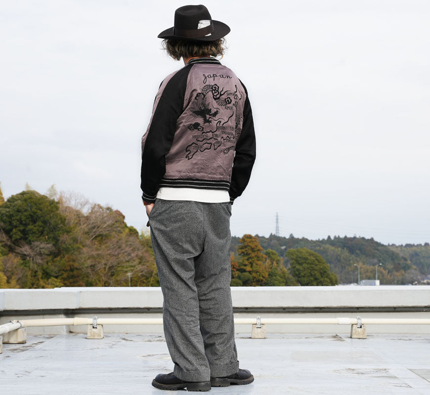 テーラー東洋 テイラー東洋 Tailor Toyo Áo khoác satin acetate hai mặt kiểu Sukajan phiên bản đặc biệt WHITE TIGER” × “JAPAN MAP Áo khoác kỷ niệm TT15912 【Bộ sưu tập Xuân Hè 2026】