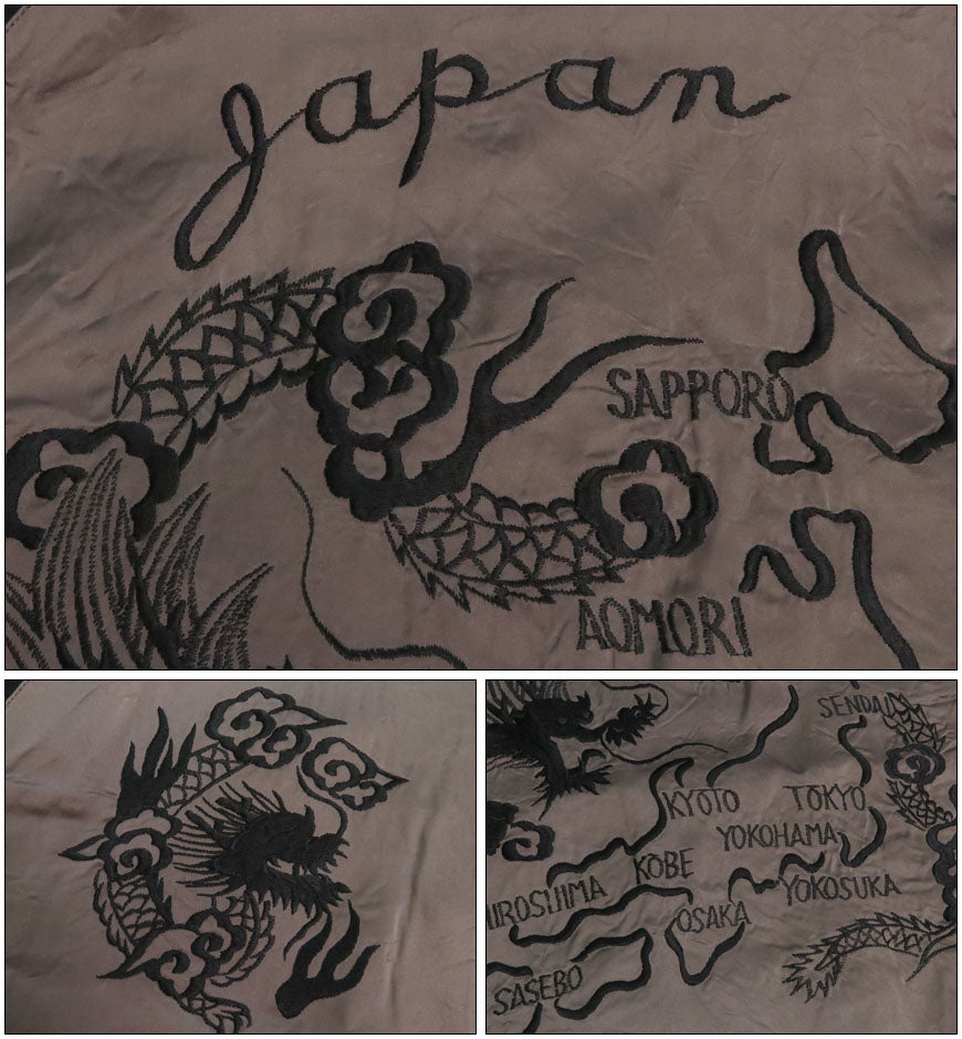 テーラー東洋 テイラー東洋 Tailor Toyo Áo khoác satin acetate hai mặt kiểu Sukajan phiên bản đặc biệt WHITE TIGER” × “JAPAN MAP Áo khoác kỷ niệm TT15912 【Bộ sưu tập Xuân Hè 2026】