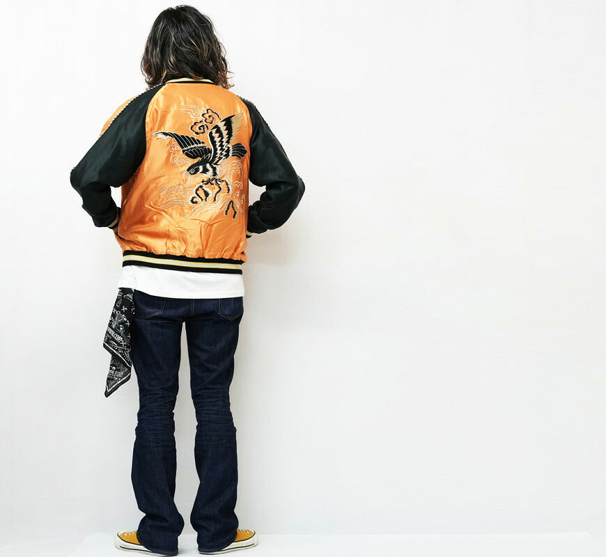 テーラー東洋 テイラー東洋 Tailor Toyo リバーシブル アセテート サテン スカジャン BLACK EAGLE × DRAGON HEAD 刺繍 ジャケット TT15972-159 【2026年秋冬新作】