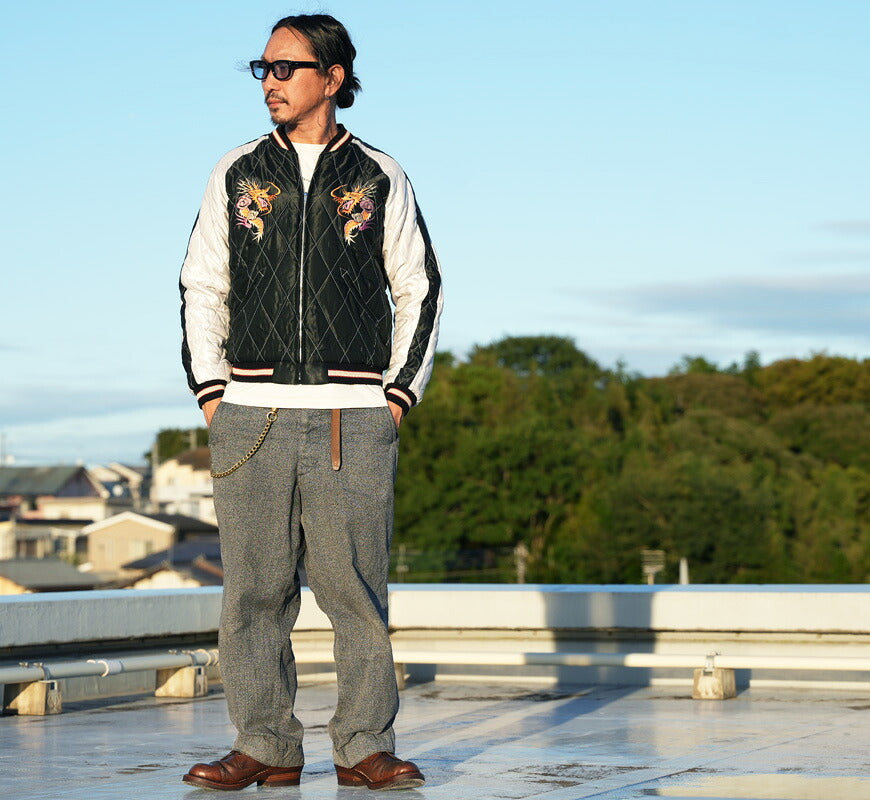 テーラー東洋 テイラー東洋 Tailor Toyo キルト サテン スカジャン WHITE TIGER × DUELLING DRAGONS ジャケット 両面アセテート 中綿入り TT15973-219 【2026年秋冬新作】