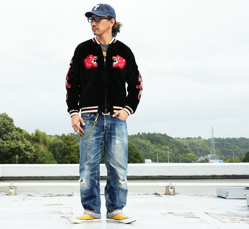 テーラー東洋 テイラー東洋 Tailor Toyo ベロア×キルト サテン スカジャン RED TIGER × LANDSCAPE ジャケット ベルベット 別珍 TT15974-119 【2026年秋冬新作】
