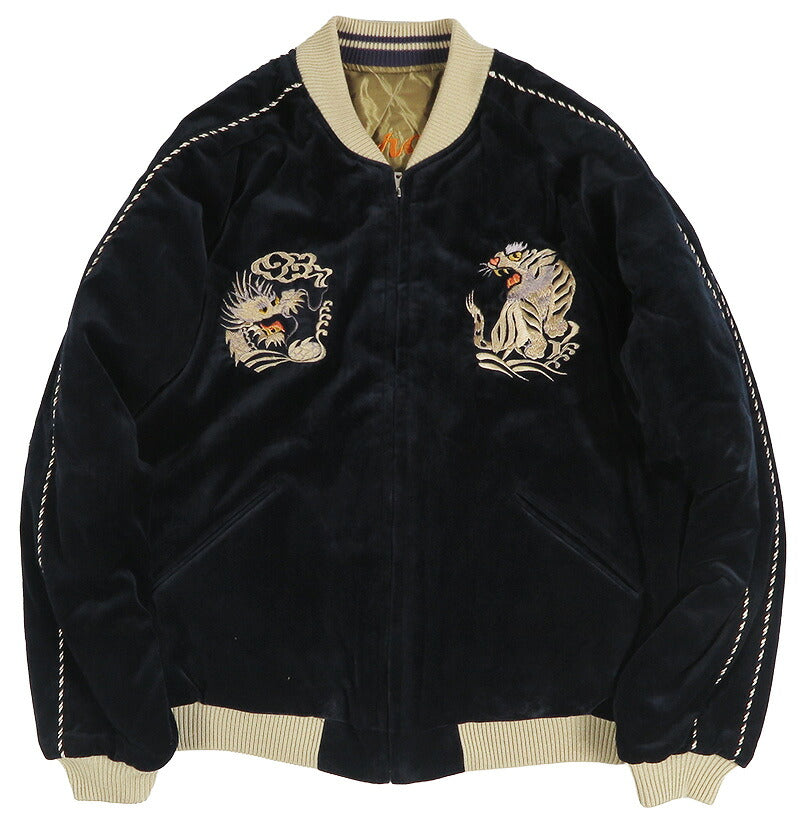 テーラー東洋 テイラー東洋 Tailor Toyo ベロア×キルト サテン スカジャン WHITE DRAGON × JAPAN MAP ジャケット ベルベット 別珍 TT15974-128 【2026年秋冬新作】