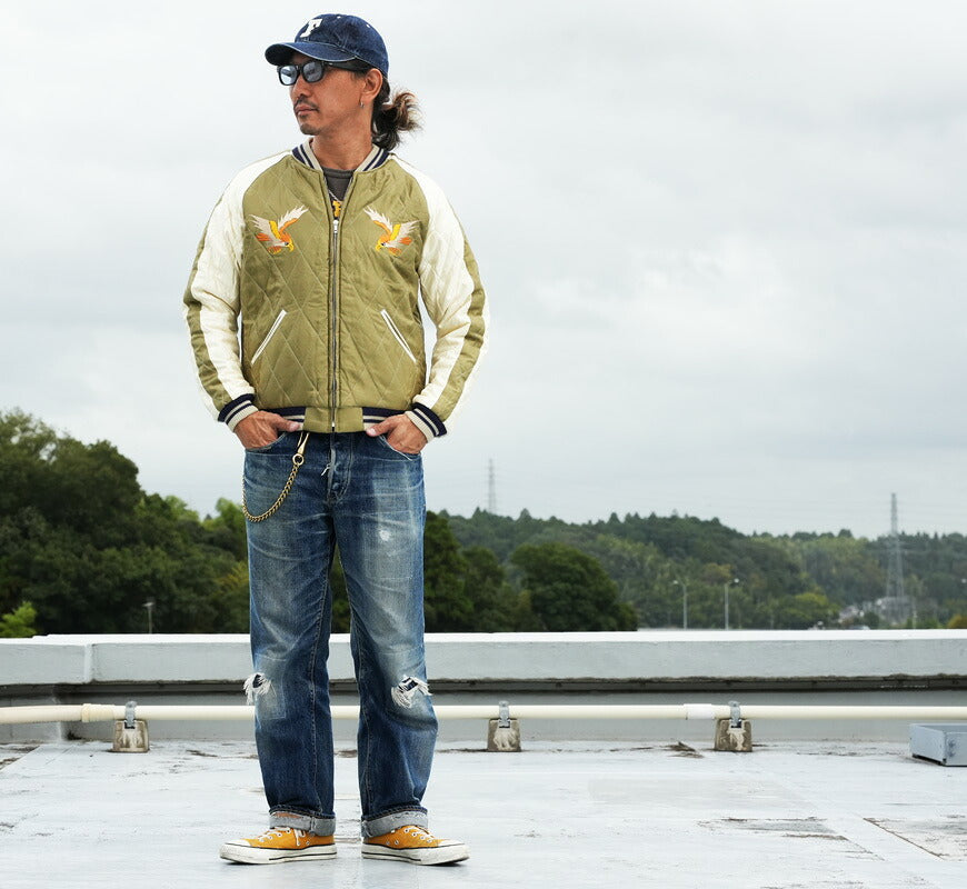 テーラー東洋 テイラー東洋 Tailor Toyo ベロア×キルト サテン スカジャン WHITE DRAGON × JAPAN MAP ジャケット ベルベット 別珍 TT15974-128 【2026年秋冬新作】