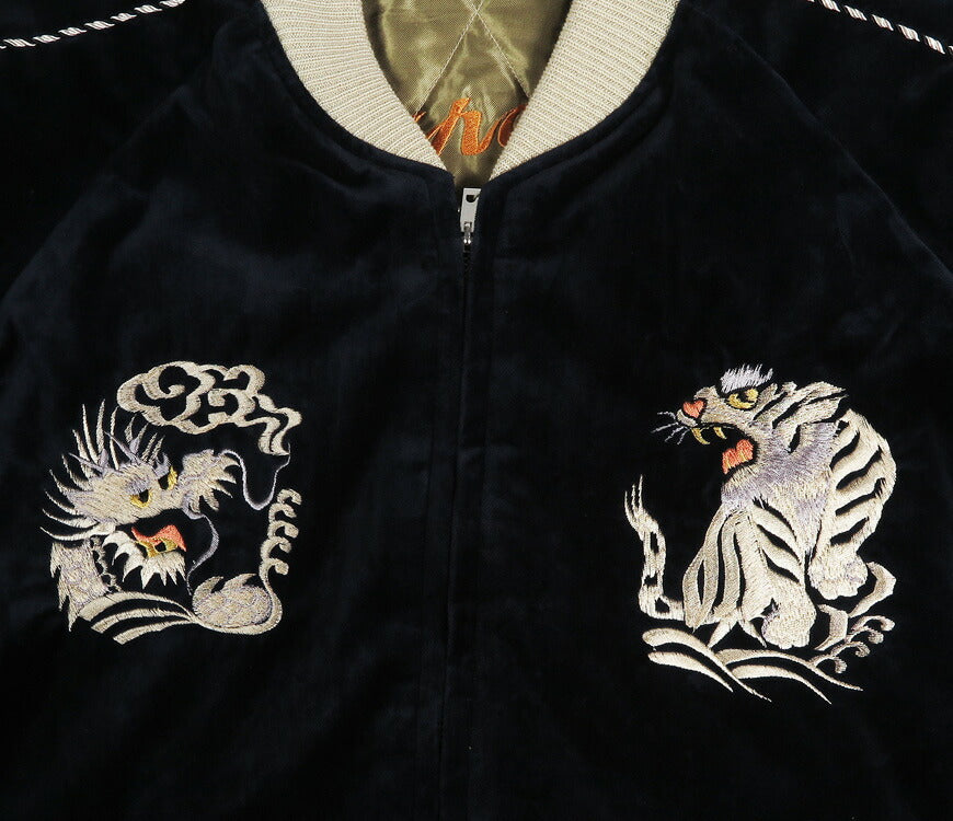 テーラー東洋 テイラー東洋 Tailor Toyo ベロア×キルト サテン スカジャン WHITE DRAGON × JAPAN MAP ジャケット ベルベット 別珍 TT15974-128 【2026年秋冬新作】