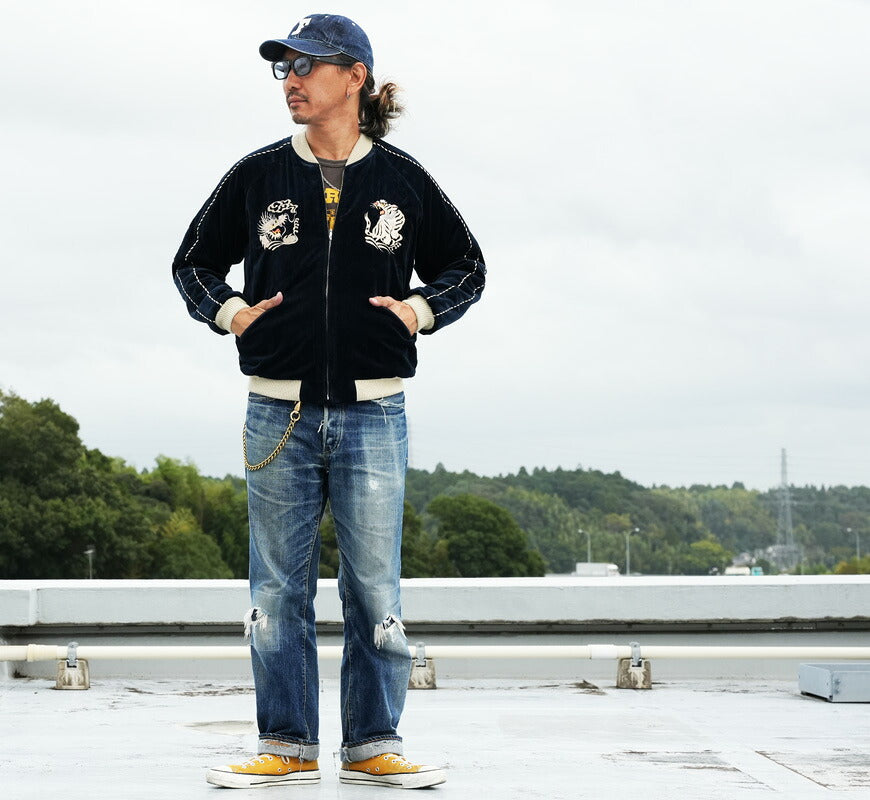 テーラー東洋 テイラー東洋 Tailor Toyo ベロア×キルト サテン スカジャン WHITE DRAGON × JAPAN MAP ジャケット ベルベット 別珍 TT15974-128 【2026年秋冬新作】