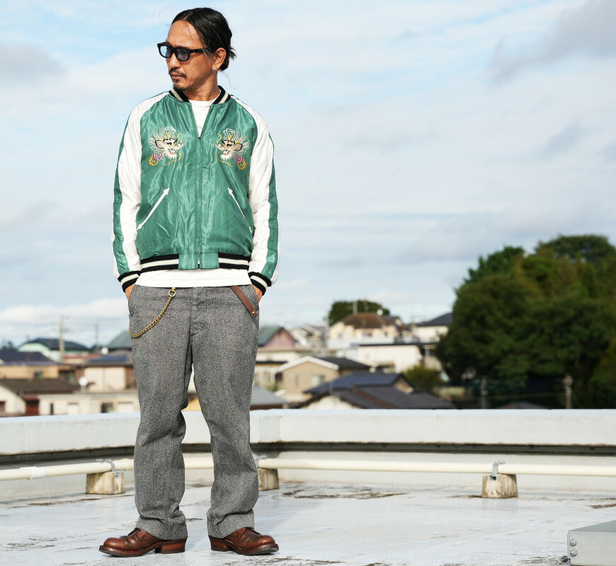 テーラー東洋 テイラー東洋 Tailor Toyo 2TONE ベロア × サテン スカジャン WHITE TIGER × GOLD DRAGON ジャケット TT15975-119 【2026年秋冬新作】