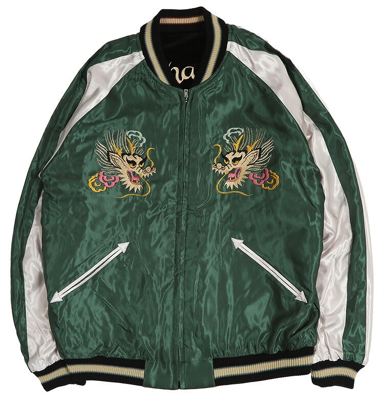 テーラー東洋 テイラー東洋 Tailor Toyo 2TONE ベロア × サテン スカジャン WHITE TIGER × GOLD DRAGON ジャケット TT15975-119 【2026年秋冬新作】