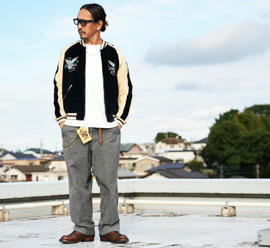 テーラー東洋 テイラー東洋 Tailor Toyo 2TONE ベロア × サテン スカジャン BLUE EAGLE × ROARING TIGER ジャケット TT15975-128 【2026年秋冬新作】