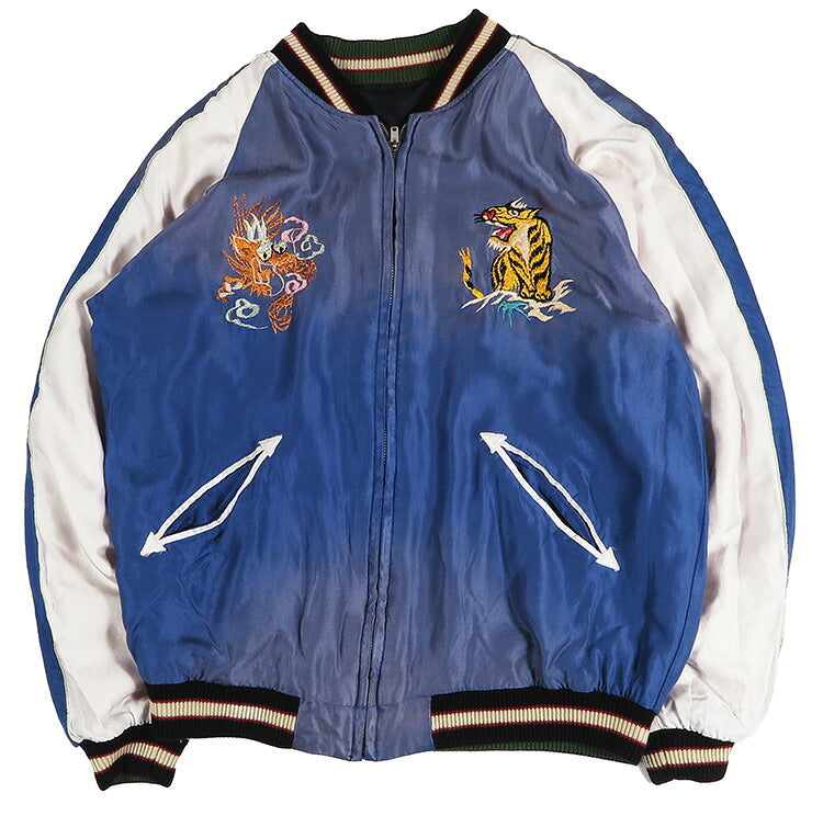 テーラー東洋 テイラー東洋 Tailor Toyo リバーシブル アセテート サテン スカジャン ROARING TIGER × OLD DRAGON エイジングモデル ユーズド加工 刺繍 ジャケット TT15976-119 【2026年秋冬新作】