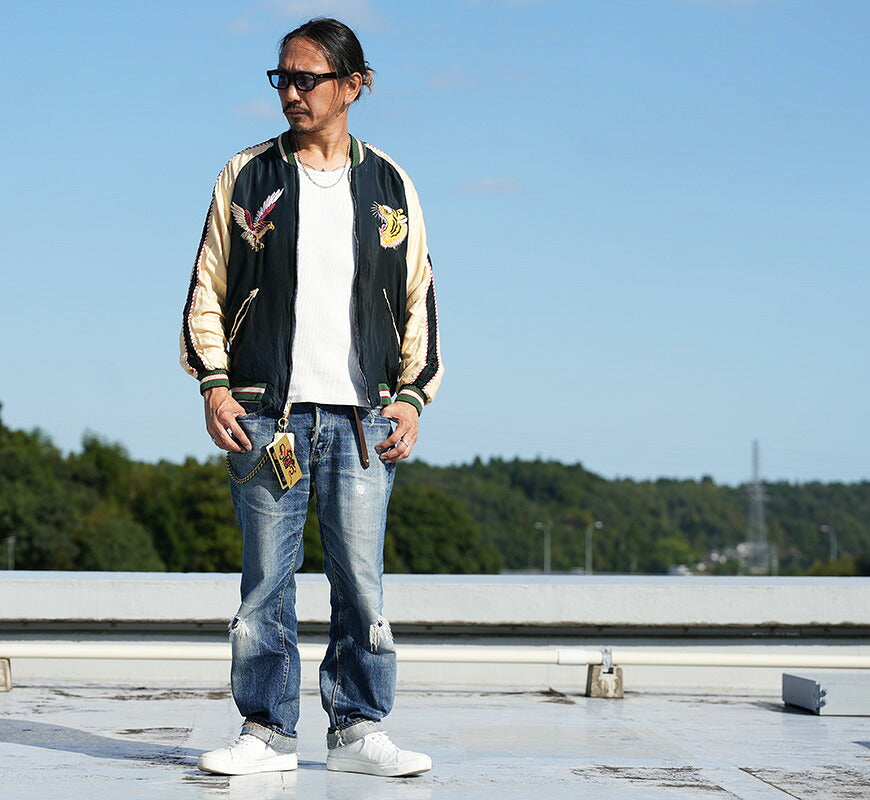 テーラー東洋 テイラー東洋 Tailor Toyo リバーシブル アセテート サテン スカジャン ROARING TIGER × OLD DRAGON エイジングモデル ユーズド加工 刺繍 ジャケット TT15976-119 【2026年秋冬新作】