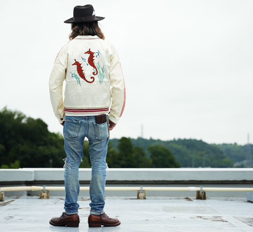 テーラー東洋 テイラー東洋 Tailor Toyo ベロア × サテン スカジャン 港商 SPECIAL EDITION GUAM ISLANDS × SEAHORSE スーベニア スーヴェニア ジャケット ジャンパー TT16010-170 【2026年秋冬新作】