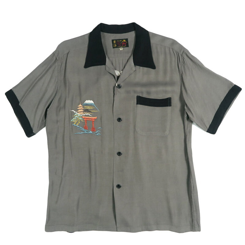 テーラー東洋 Tailor Toyo 半袖 スカ刺繍 ボウリングシャツ SUKA SHIRT