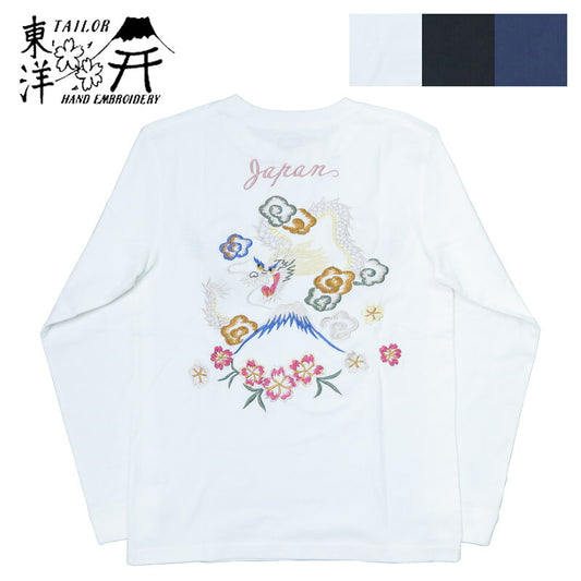 테일러 토요 Tailor Toyo 긴팔 스카 자수 티셔츠 LONG SLEEVE SUKA T-SHIRT EMBROIDERED “DRAGON” 테일러 토요 TT69470